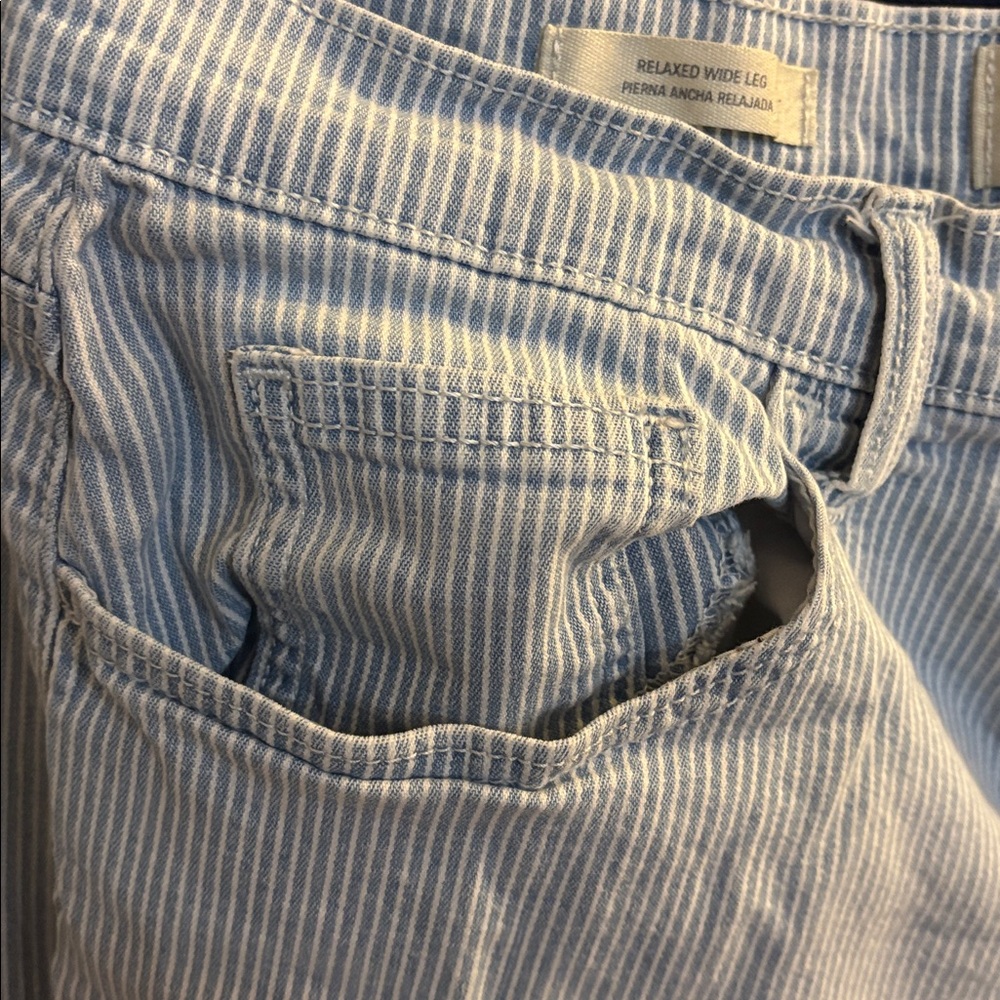 Universal Thread Light Blue and White Striped Pants - Picture 5 of 5